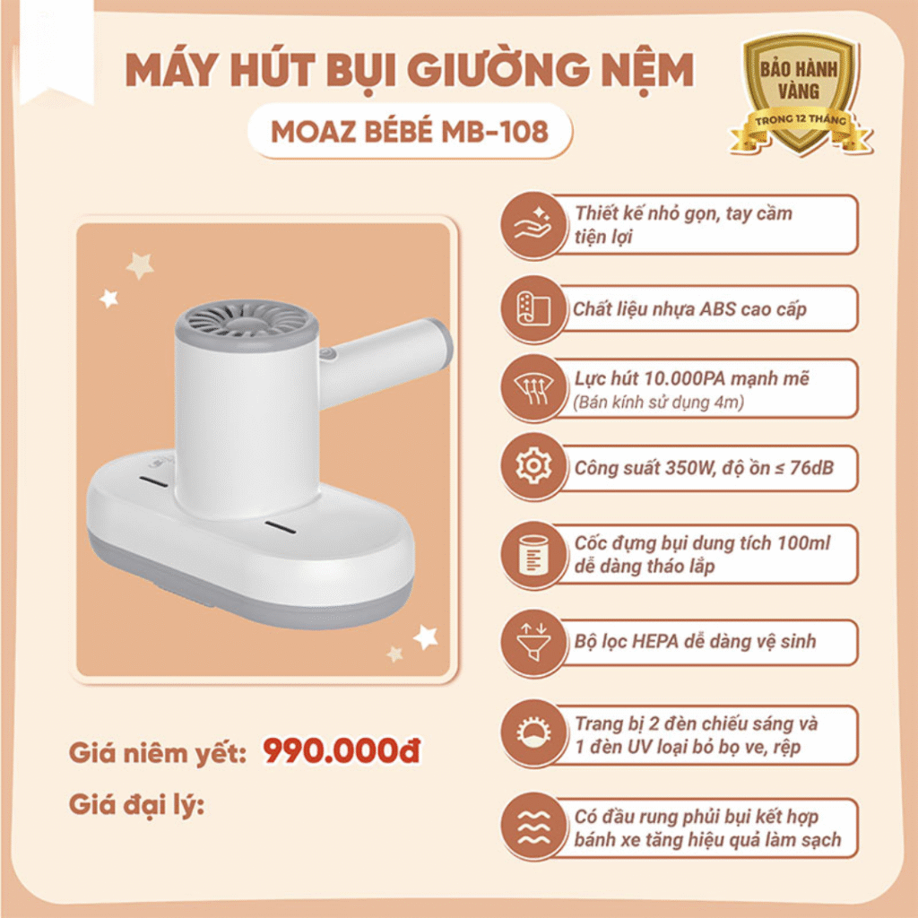 Máy hút bụi giường nệm Moaz BéBé MB108 20 Máy Hút Bụi Giường Nệm Moaz Bébé Mb108 (10)