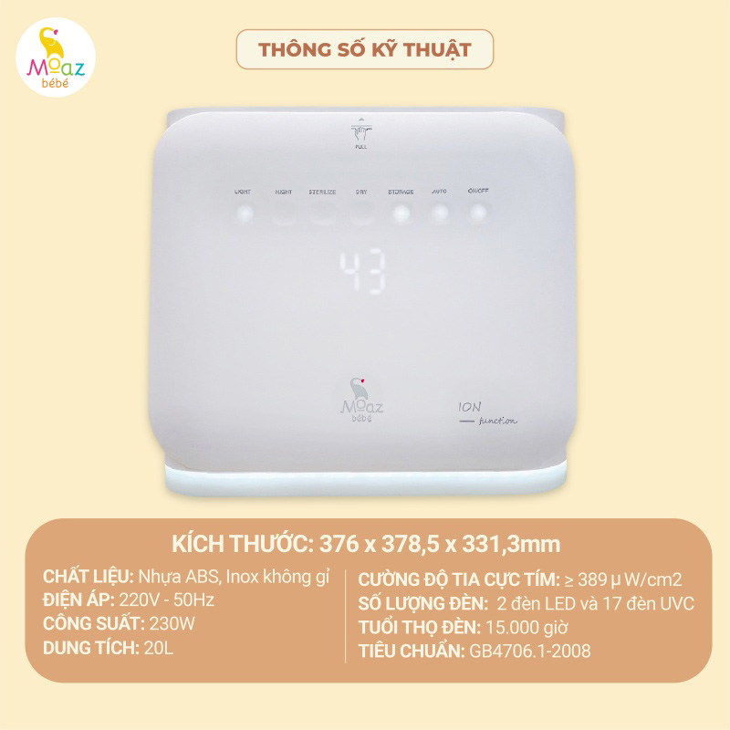 Máy tiệt trùng sấy khô bình sữa bằng tia UVC-ION Moaz BéBé MB089 15 Máy Tiệt Trùng Sấy Khô Bình Sữa Bằng Tia Uvc ion Moaz Bébé Mb089 (3)