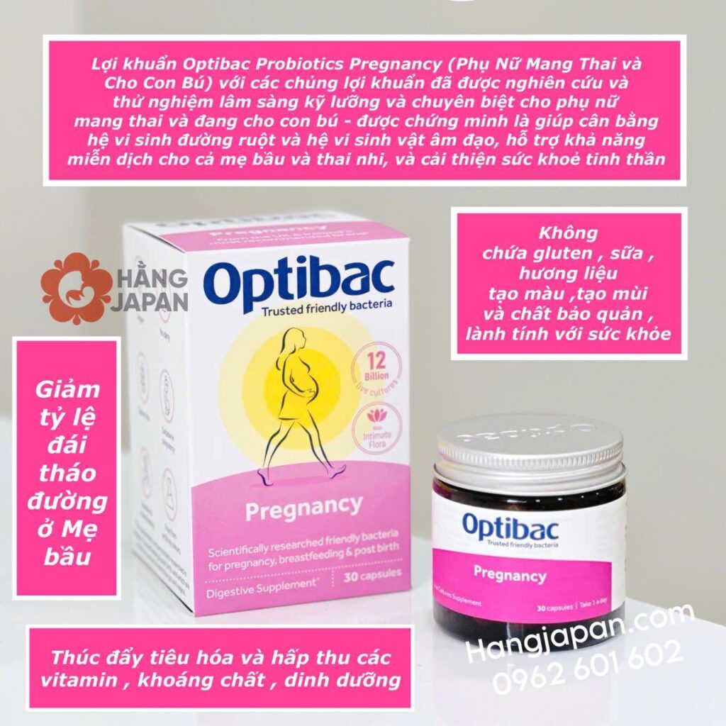 Men vi sinh cho mẹ bầu & cho con bú Optibac Pregnancy hồng 30v 11 Men Vi Sinh Cho Mẹ Bầu & Cho Con Bú Optibac Pregnancy Hồng 30v (11)