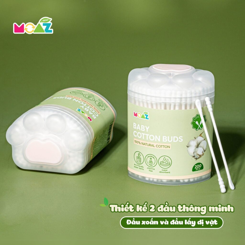 Moazbebe Eco Tăm bông dành cho trẻ em 56 Moazbebe Eco Tăm Bông Dành Cho Trẻ Em (5)