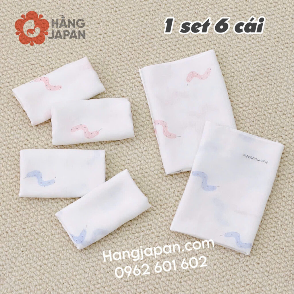Set 6 khăn sữa vải xô sợi tre hoạ tiết Snake BambooBebe 38x38cm 17 Set 6 Khăn Sữa Vải Xô Sợi Tre Hoạ Tiết Snake Bamboobebe 38x38cm (5)