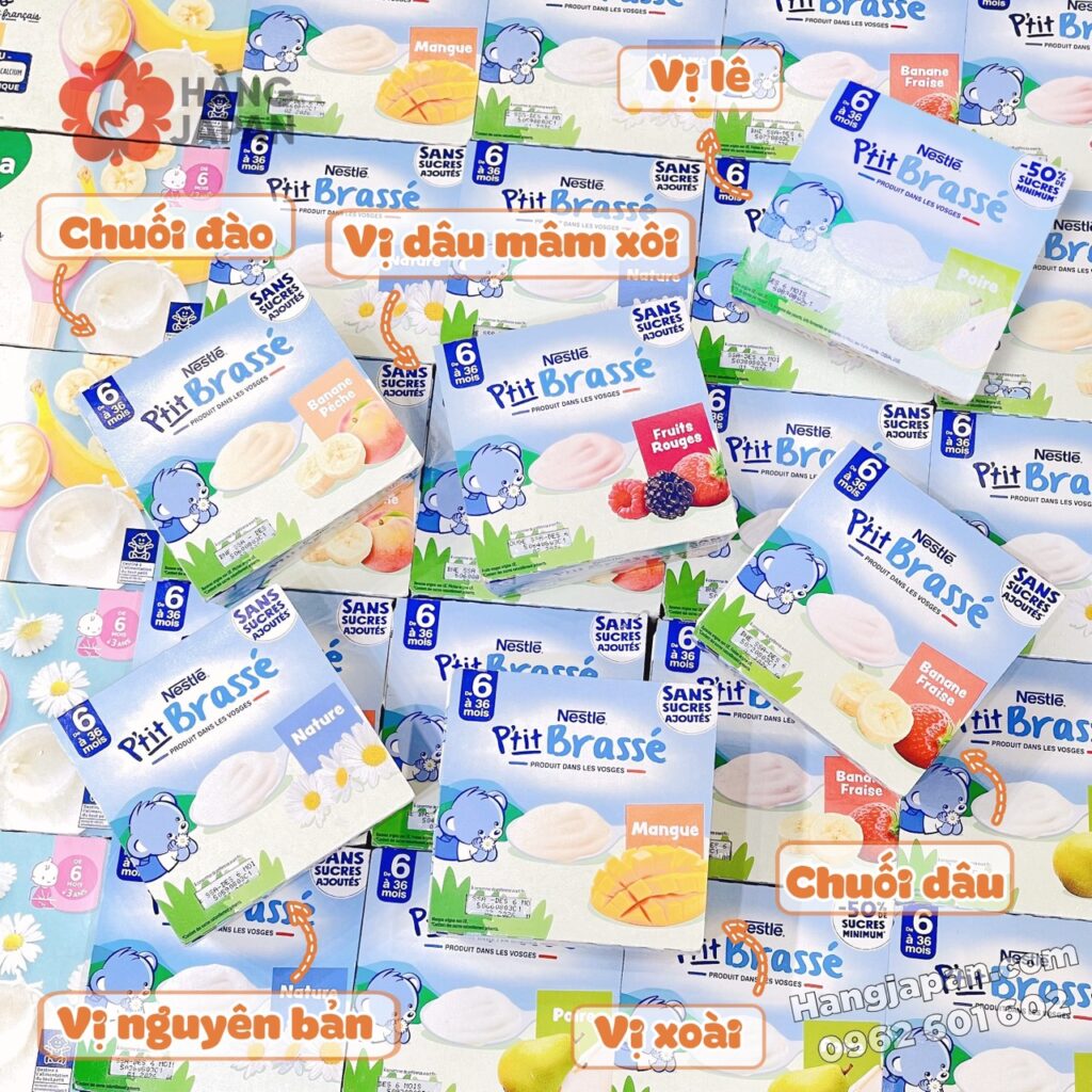 Sữa chua Pháp Nestle Ptit Brasse lốc 4 hộp*100g cho bé 6m+ 59 Sữa Chua Pháp Nestle Ptit Brasse Lốc 4 Hộp100g Cho Bé 6m+ (1)