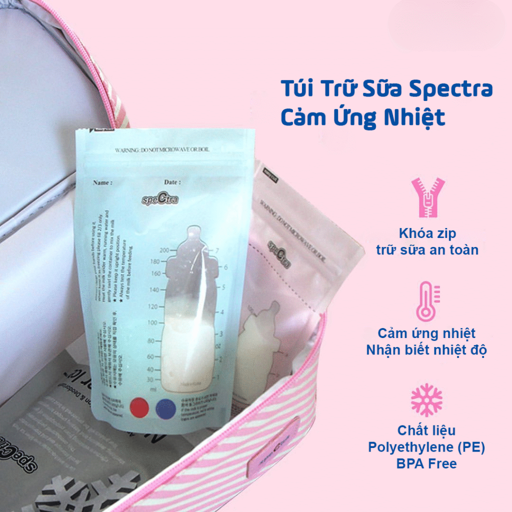 Túi trữ sữa cảm ứng nhiệt Spectra 200ml 13 Túi Trữ Sữa Cảm ứng Nhiệt Spectra 200ml (1)