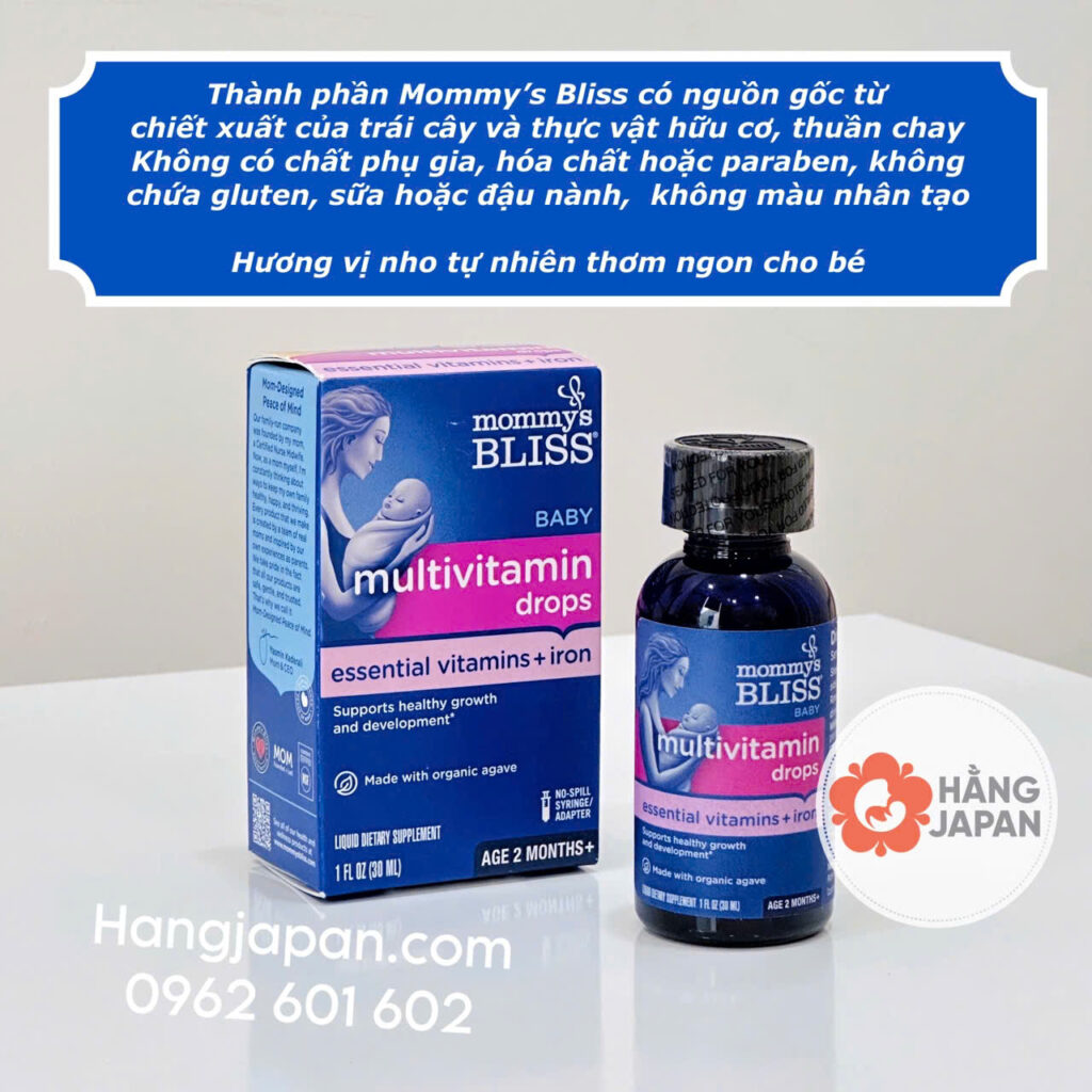 Vitamin tổng hợp hữu cơ kèm sắt Mommy Bliss 30ml 17 Vitamin Tổng Hợp Hữu Cơ Kèm Sắt Mommy Bliss 30ml (2)