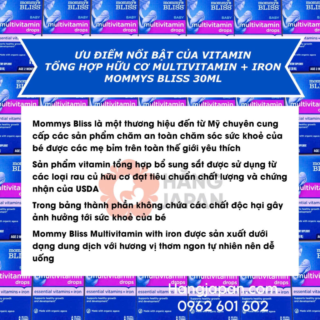 Vitamin tổng hợp hữu cơ kèm sắt Mommy Bliss 30ml 16 Vitamin Tổng Hợp Hữu Cơ Kèm Sắt Mommy Bliss 30ml (4)