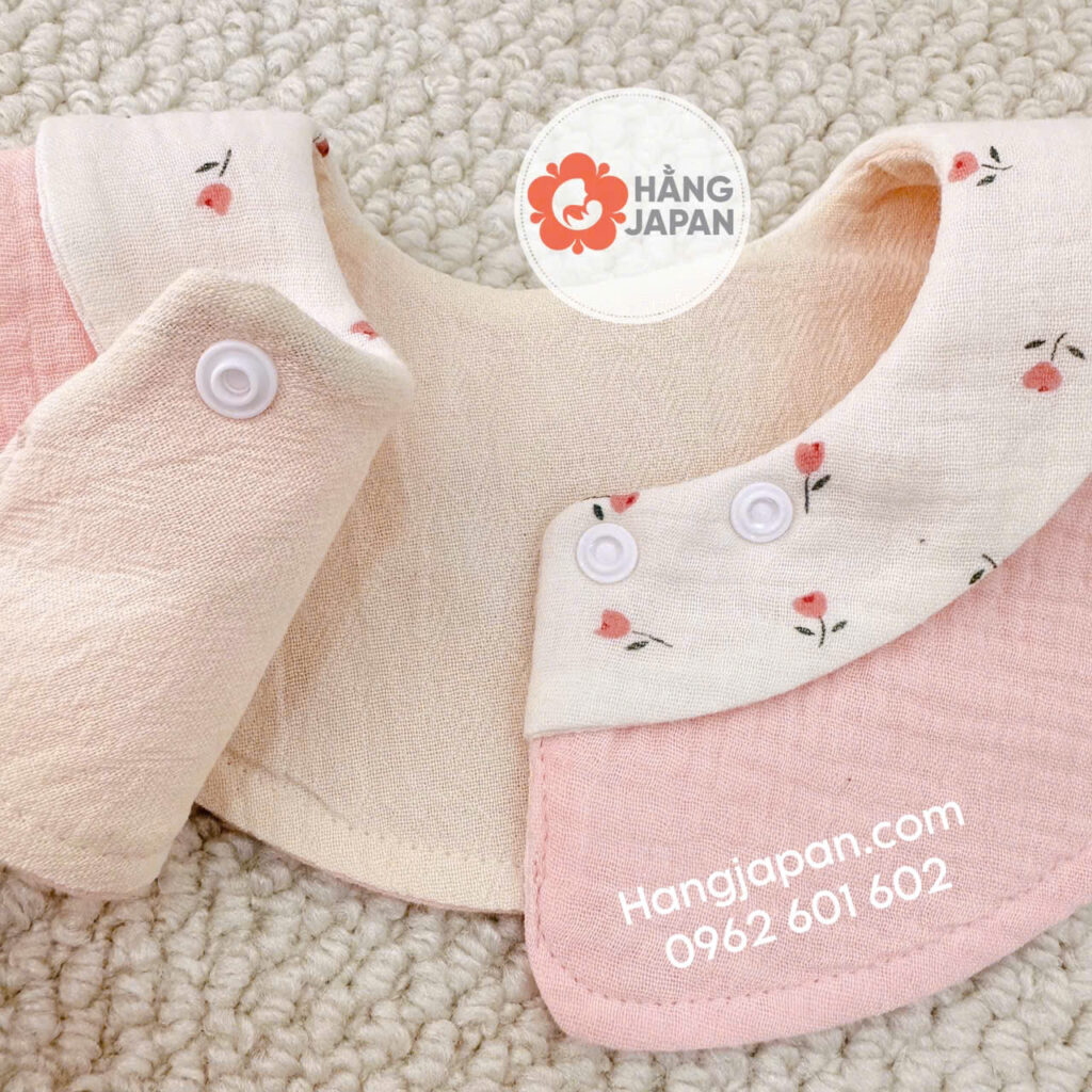 Yếm tròn cổ sen cotton hoạ tiết Bunny 36 Yếm Tròn Cổ Sen Cotton Hoạ Tiết Bunny (13)