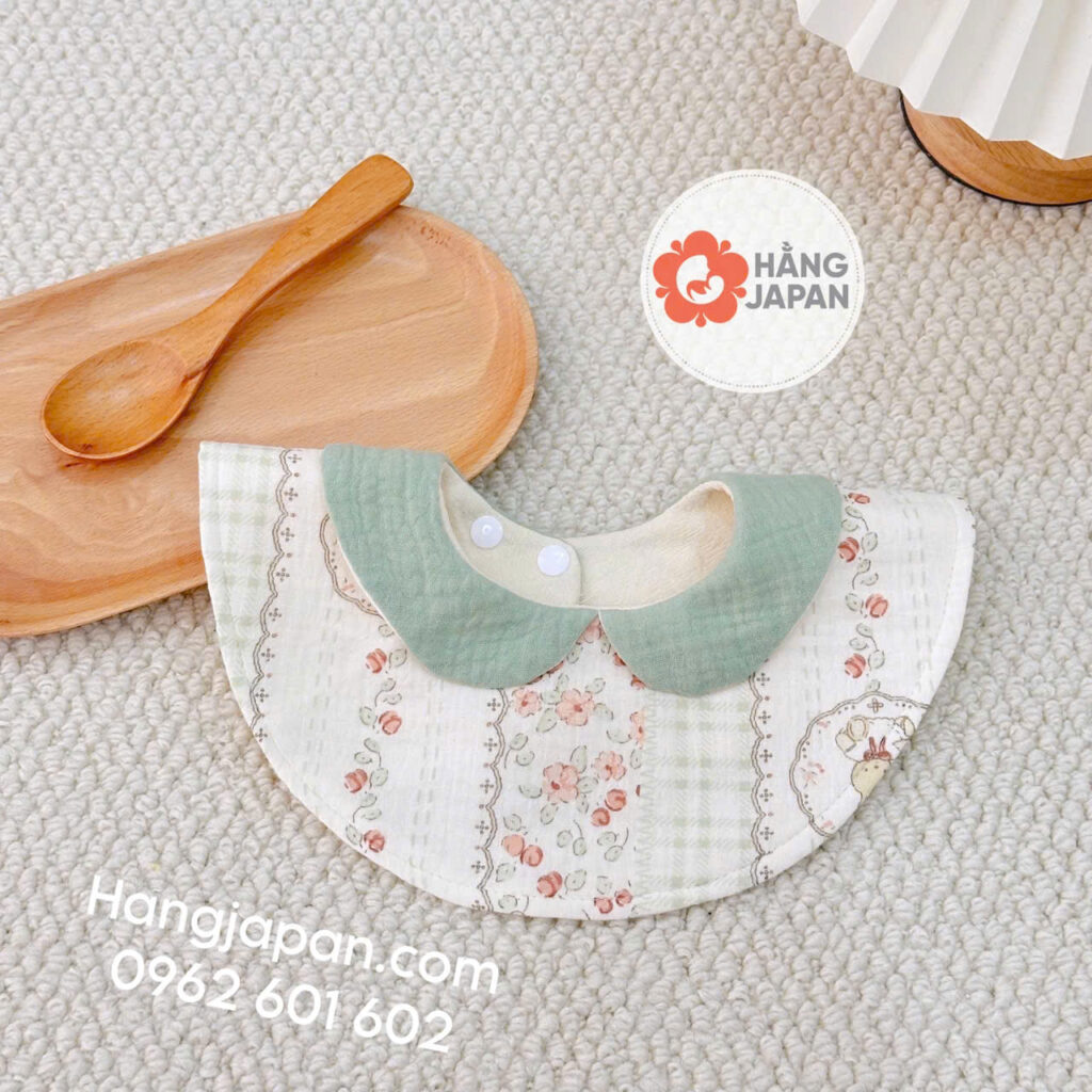 Yếm tròn cổ sen cotton hoạ tiết Bunny 40 Yếm Tròn Cổ Sen Cotton Hoạ Tiết Bunny (9)