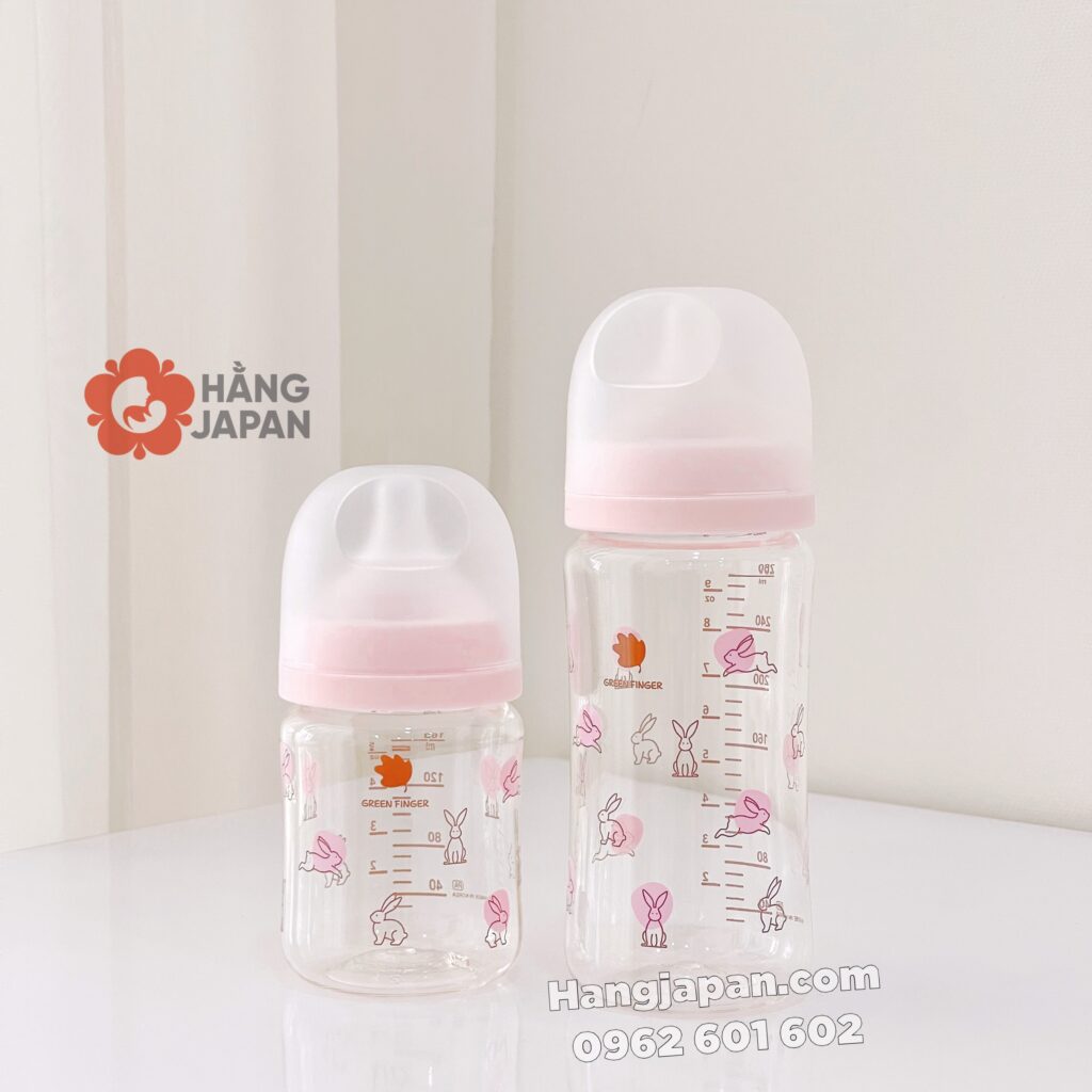 Bình sữa BeBeGrow Green Finger THỎ MÀU HỒNG 18 Bình Sữa Bebegrow Green Finger ThỎ MÀu HỒng (6)