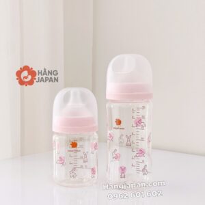 Bình sữa BeBeGrow Green Finger THỎ MÀU HỒNG