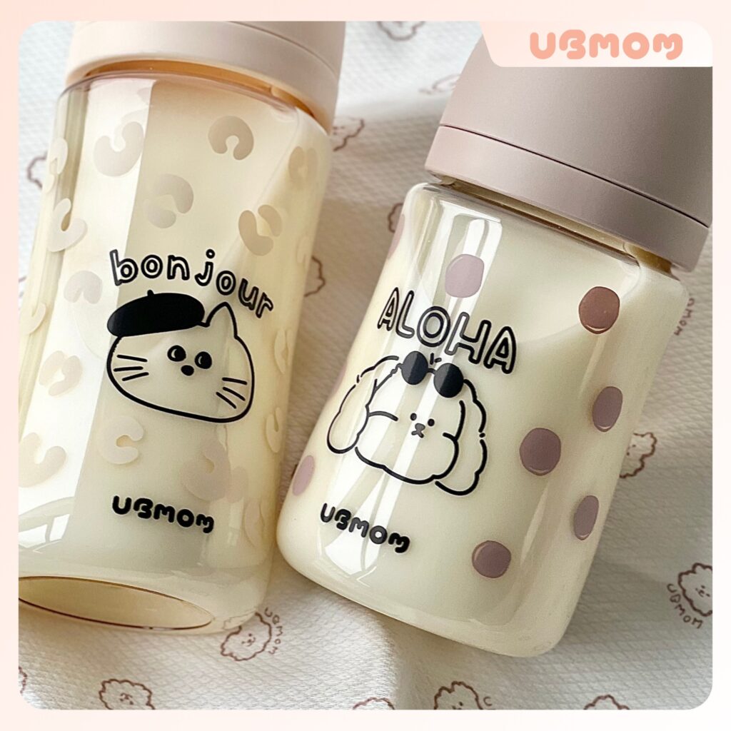 Bình sữa Hàn Ubmom PPSU Aloha nâu 20 Bình Sữa Hàn Ubmom Ppsu Aloha Nâu (3)