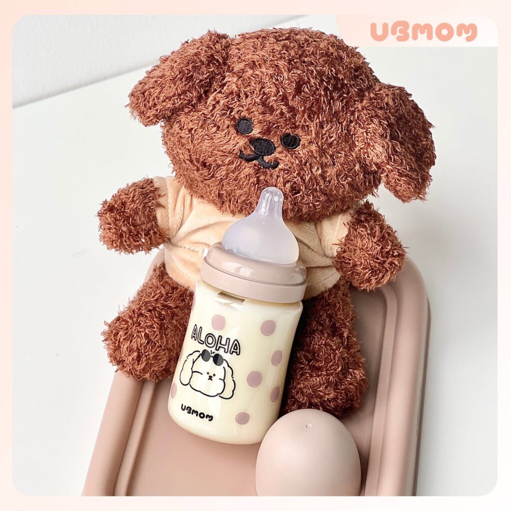 Bình sữa Hàn Ubmom PPSU Aloha nâu 21 Bình Sữa Hàn Ubmom Ppsu Aloha Nâu (4)