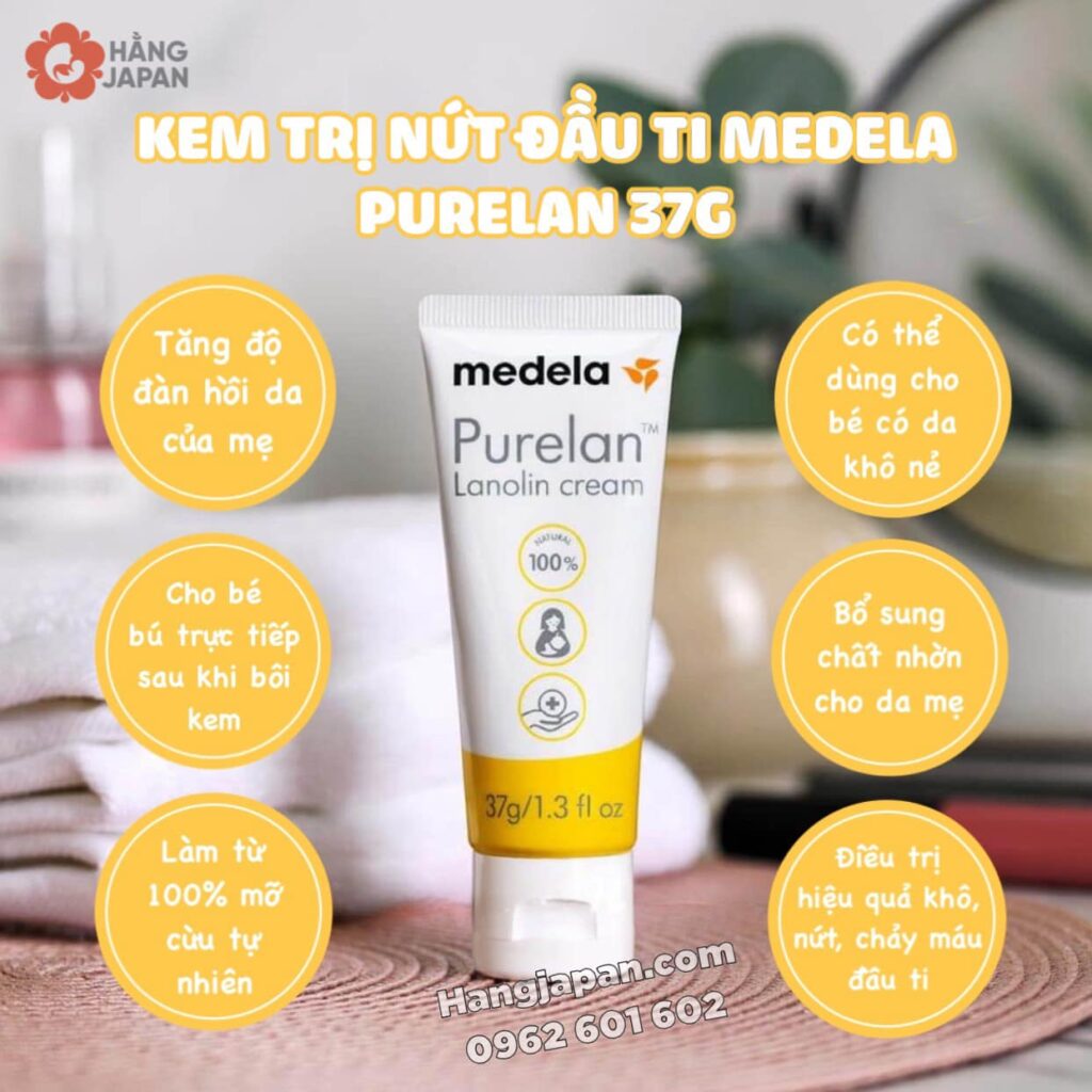 Kem chống nứt đầu ty Medela PureLan 100 17 Kem Chống Nứt đầu Ty Medela Purelan 100 (3)