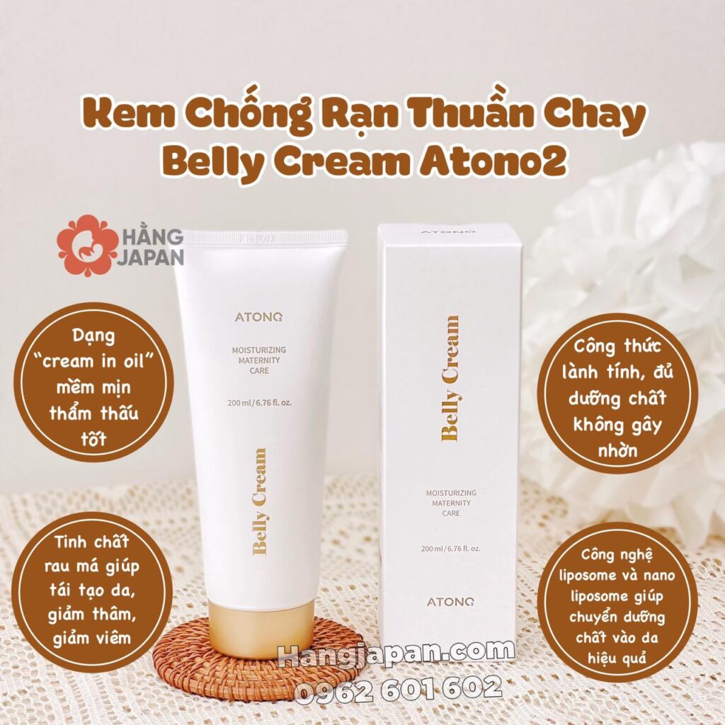 Kem chống rạn thuần chay Belly Cream Atono2 200ml 30 Kem Chống Rạn Thuần Chay Belly Cream Atono2 200ml (3)
