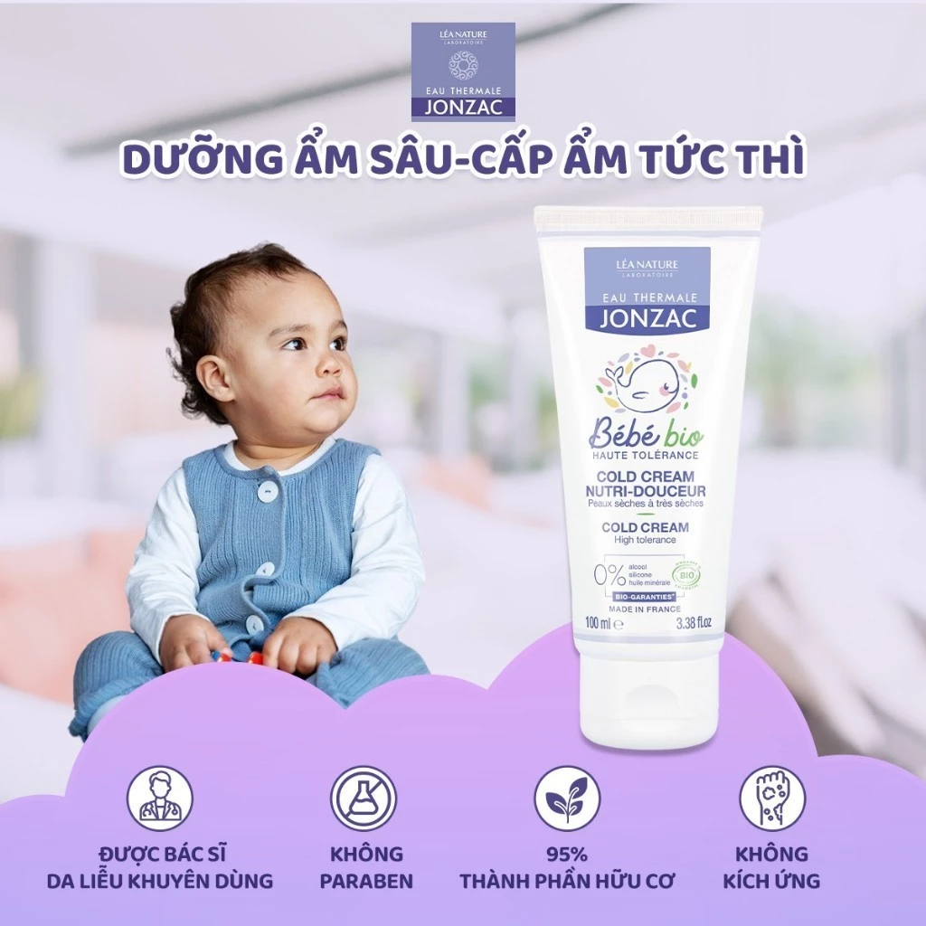 Kem dưỡng Jonzac hữu cơ nuôi dưỡng da cho bé 100ml 17 Kem Dưỡng Jonzac Hữu Cơ Nuôi Dưỡng Da Cho Bé 100ml (4)