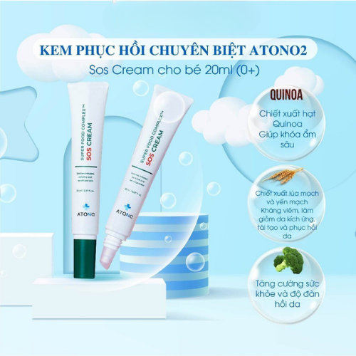 Kem phục hồi chuyên biệt Atono2 SOS Cream cho bé 20ml 15 Kem Phục Hồi Chuyên Biệt Atono2 Sos Cream Cho Bé 20ml (1)