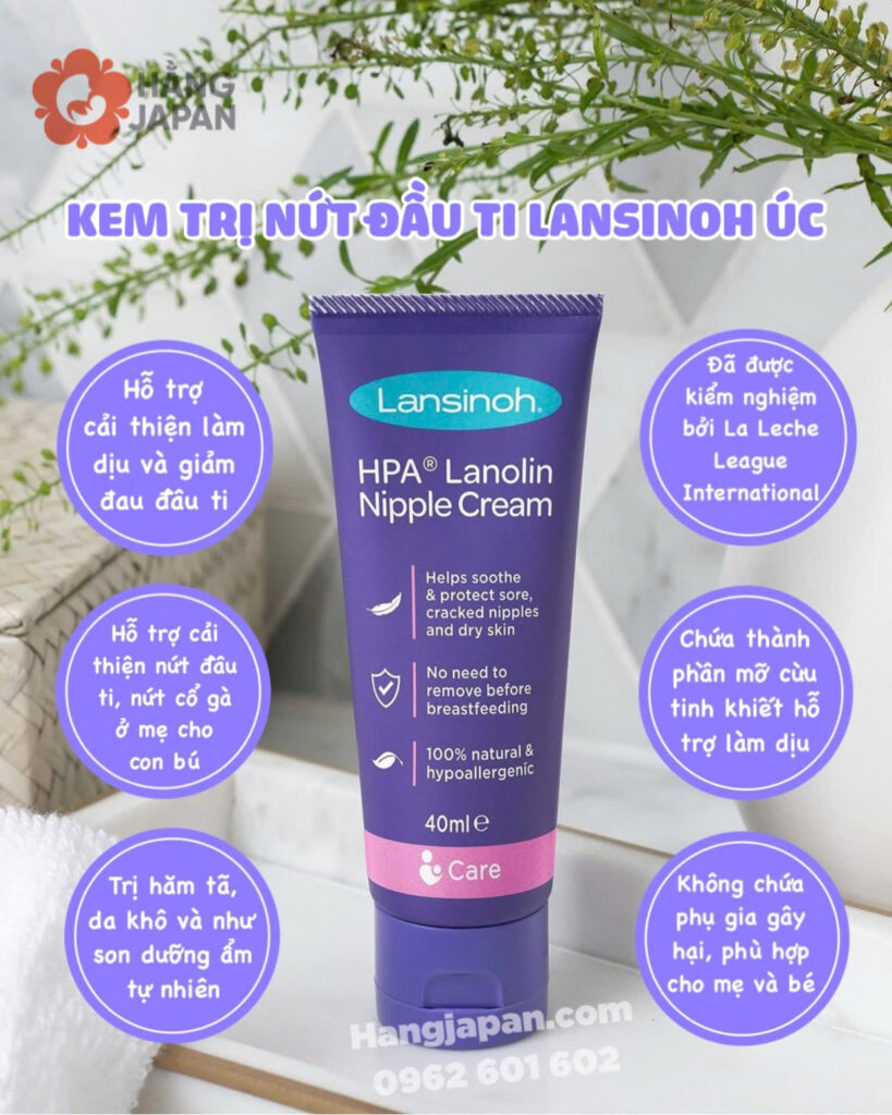 Kem trị nứt đầu ty Lansinoh Lanolin Organic -7g 39 Kem Trị Nứt đầu Ty Lansinoh Lanolin Organic 7g (2)