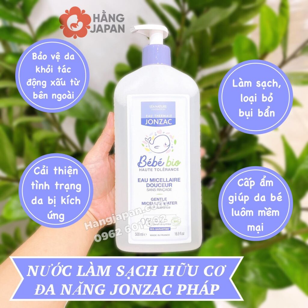 Nước làm sạch Jonzac hữu cơ đa năng cho bé 500ml 12 Nước Làm Sạch Jonzac Hữu Cơ đa Năng Cho Bé 500ml (2)