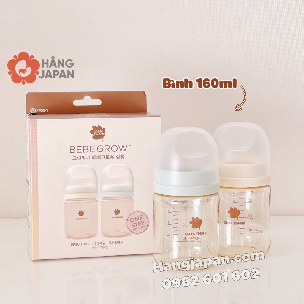 Bình sữa BeBeGrow Green Finger màu KEM XANH SET ĐÔI ( không núm) 18 Bình Sữa Bebegrow Green Finger Màu Kem Xanh Set ĐÔi ( Không Núm) (1)
