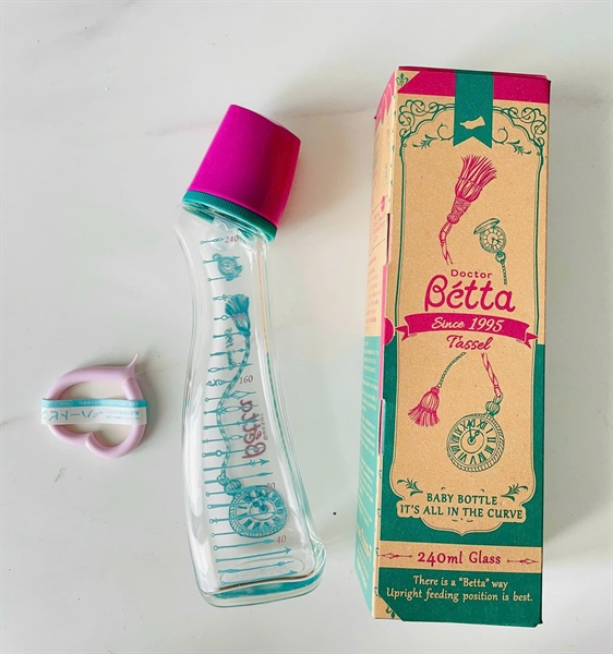 Bình sữa Betta thuỷ tinh cổ hẹp 240ml Tassel 21 Bình Sữa Betta Thuỷ Tinh Cổ Hẹp 240ml Tassel (1)