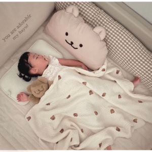 Chăn gạc 6 lớp gấu nâu Choco Chezbebe 85*135cm