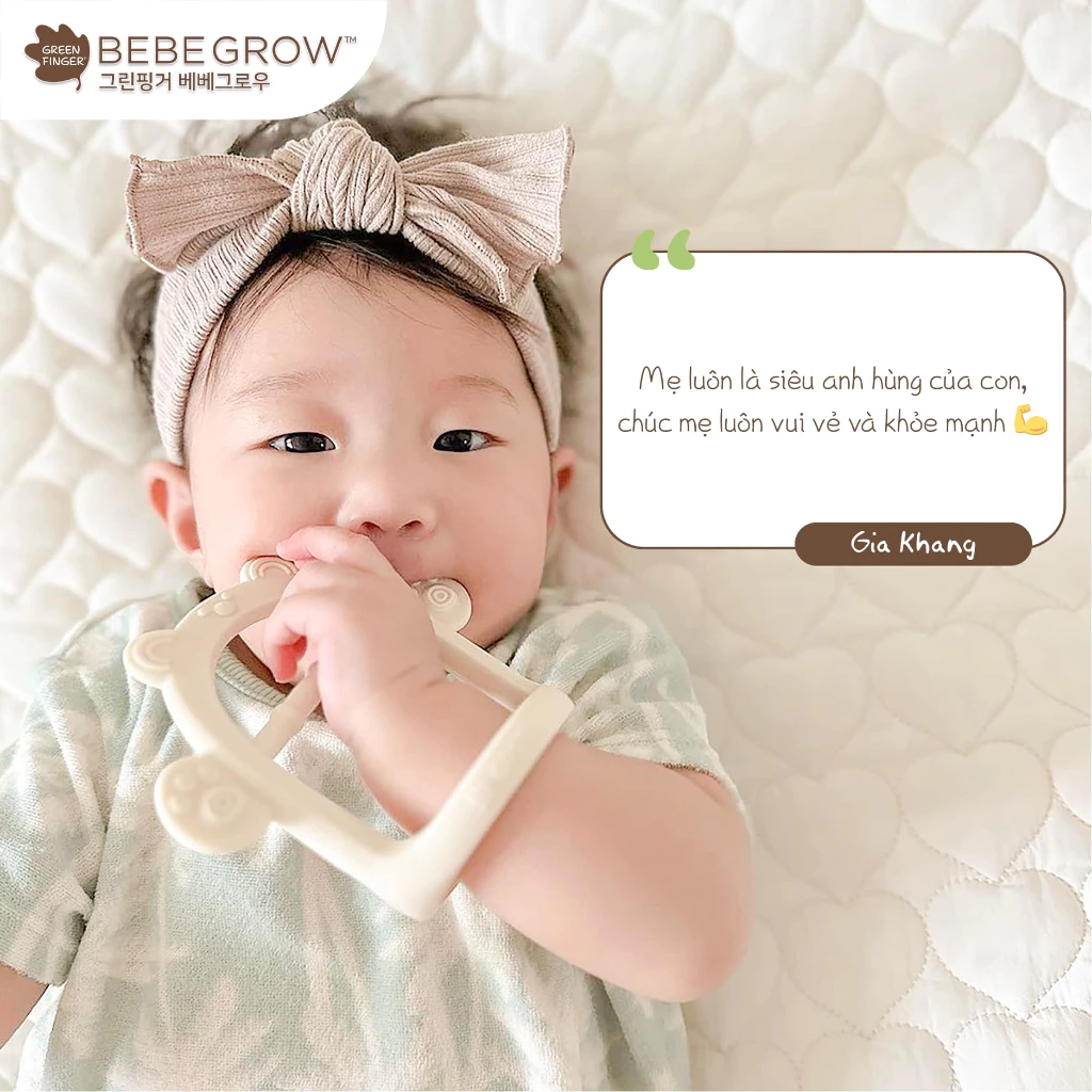 Gặm nướu BeBeGrow Green Finger Hình Gấu Kem 20 Gặm Nướu Bebegrow Green Finger Hình Gấu Kem (1)