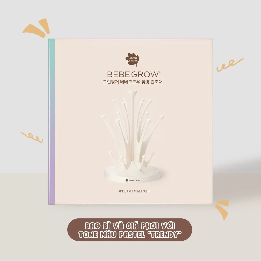 Giá phơi bình sữa Green Finger BeBeGrow 17 Giá Phơi Bình Sữa Green Finger Bebegrow (2)