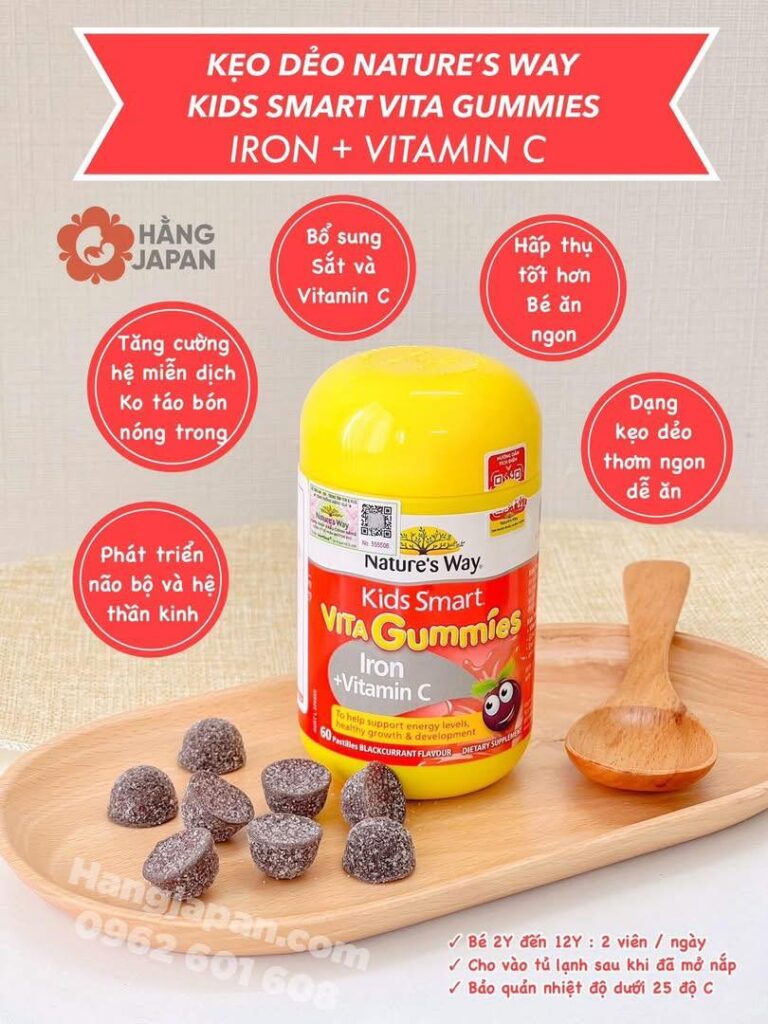 Nature's Way Kids Smart Kẹo bổ sung vitamin C và Sắt 60v 10 Nature's Way Kids Smart Kẹo Bổ Sung Vitamin C Và Sắt 60v (1)