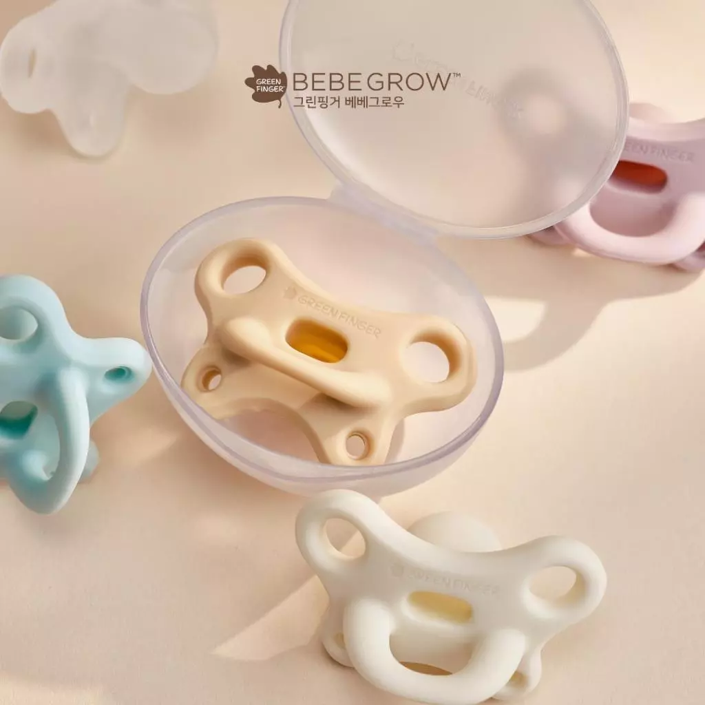 Ty Ngậm Silicone BeBeGrow Green Finger hình Bướm MÀU BE 16 Ty Ngậm Silicone Bebegrow Green Finger Hình Bướm MÀu Be (6)