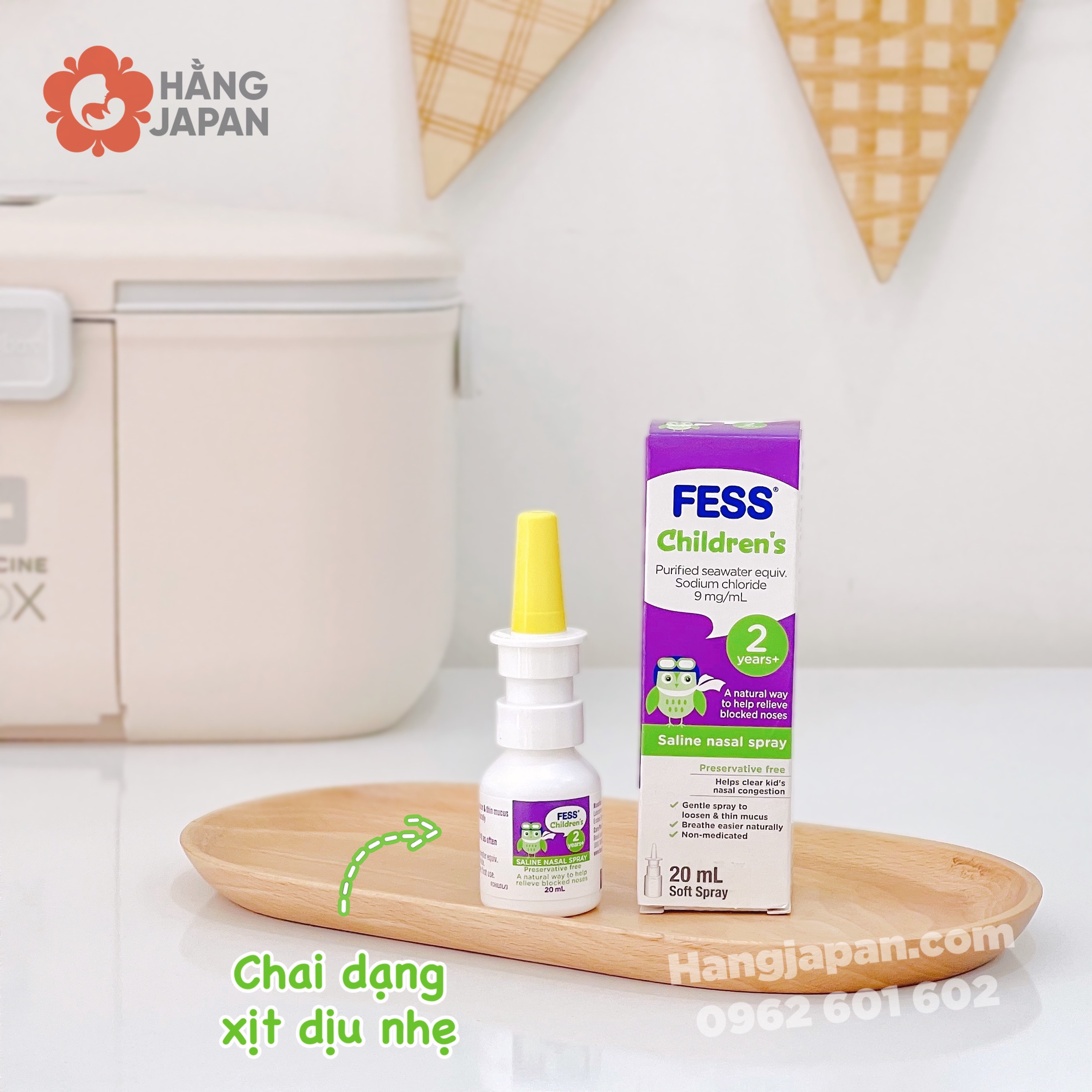 Xịt mũi nước muối sinh lý Fess Childrens 2y+ 20ml Xịt mũi nước muối sinh lý Fess Childrens 2y+ 20ml