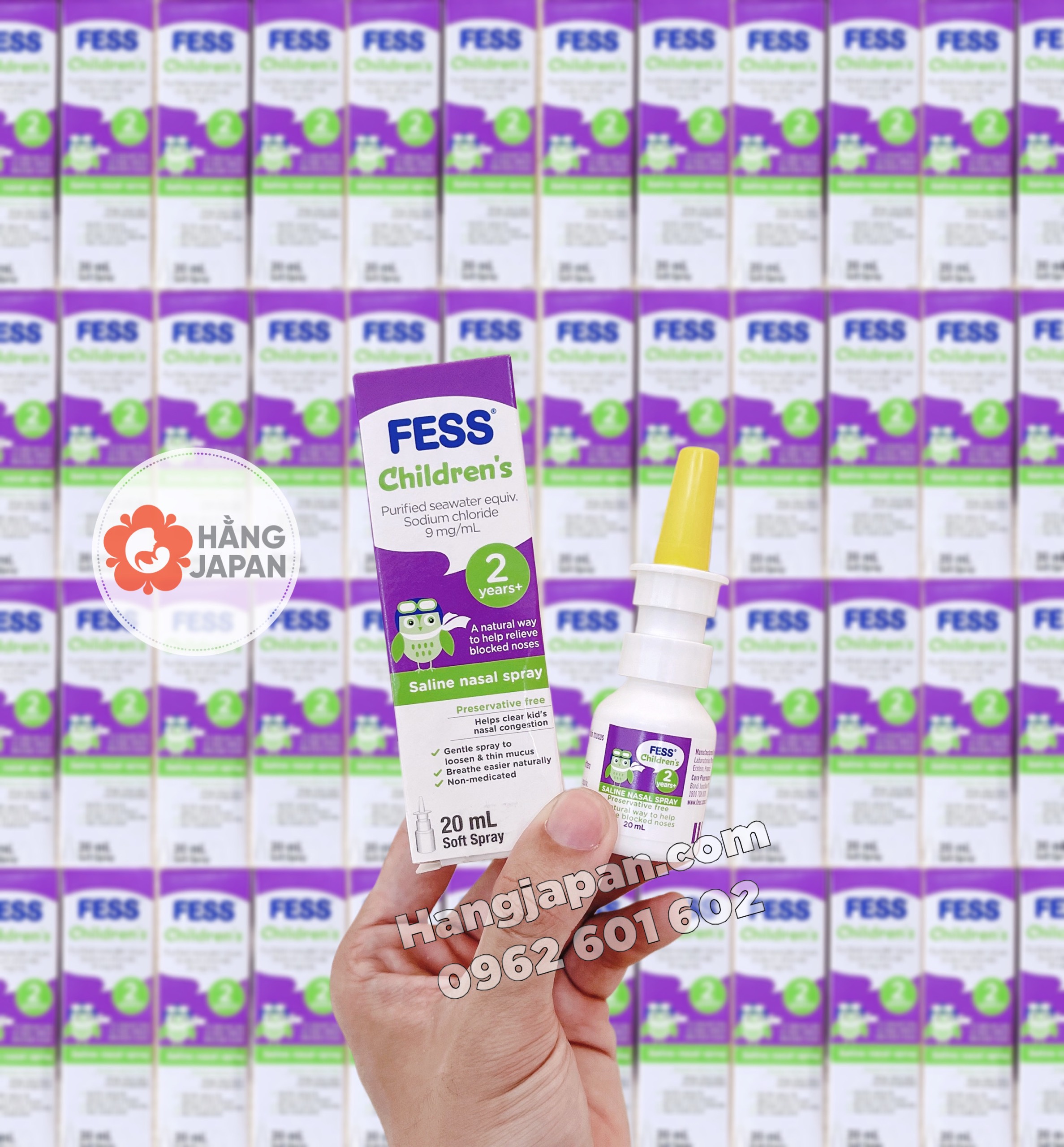 Xịt mũi nước muối sinh lý Fess Childrens 2y+ 20ml Xịt mũi nước muối sinh lý Fess Childrens 2y+ 20ml