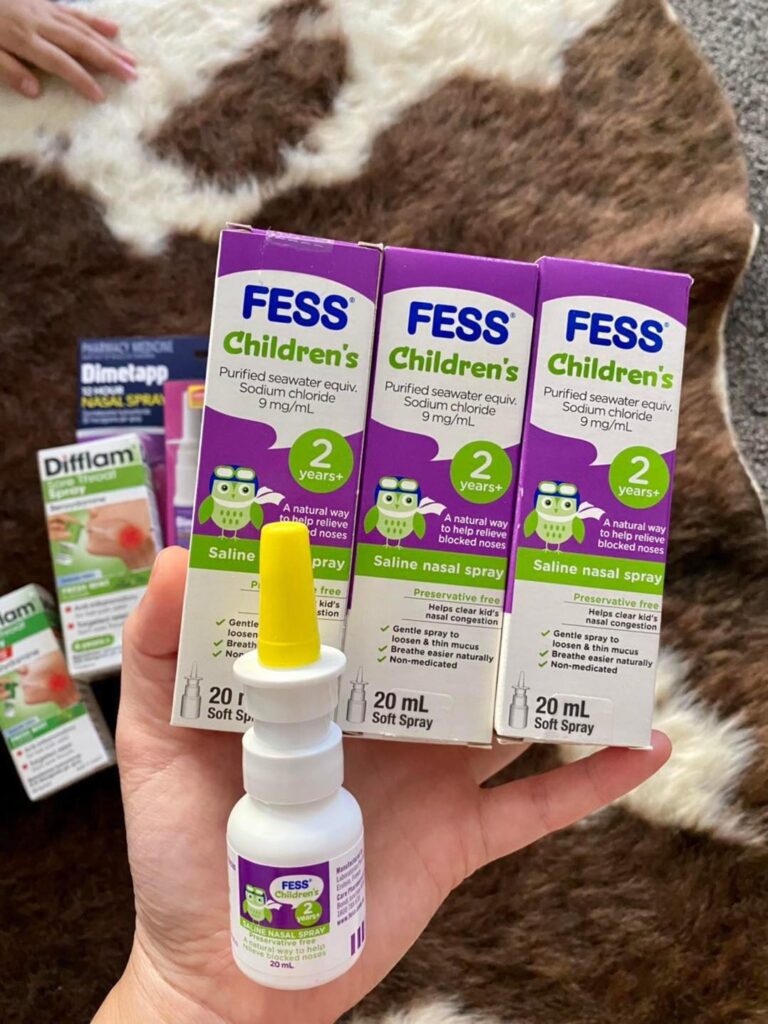 Xịt mũi nước muối sinh lý Fess Childrens 2y+ 20ml 4 Xịt Mũi Nước Muối Sinh Lý Fess Childrens 2y+ 20ml