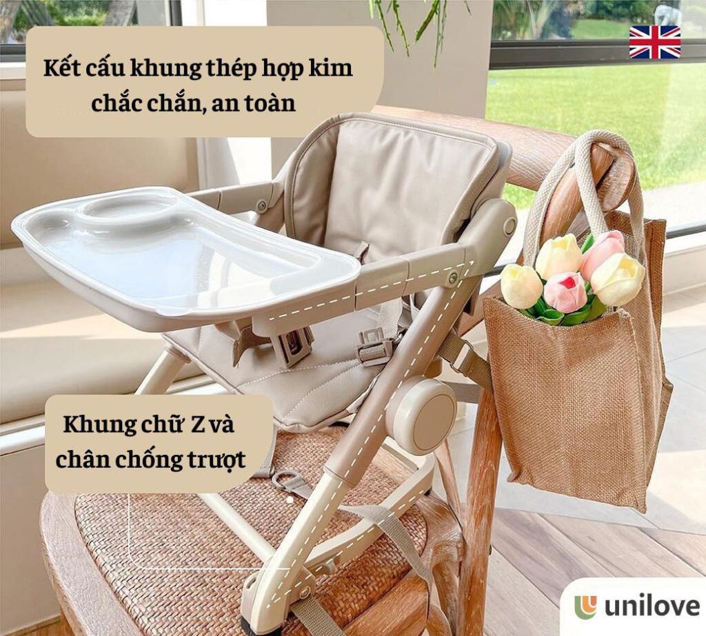 Ghế ăn dặm gấp gọn tiện lợi 3 trong 1 Unilove Feed Me Milk Tea 11 554253717_1224763346357425_6109883501464195713_n