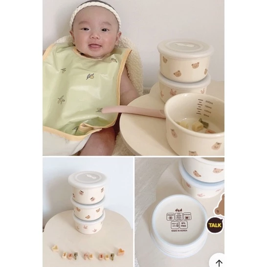 Bát sứ hoạ tiết có nắp Dottodot Hàn Quốc Umodui Bát sứ hoạ tiết có nắp Dottodot Hàn Quốc Umodui