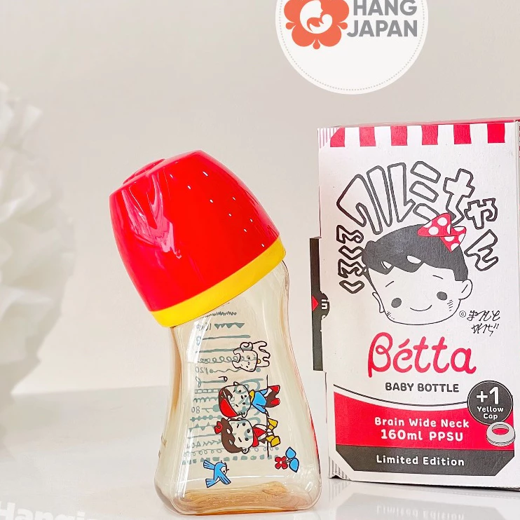 Bình Sữa Bétta PPSU Cổ Rộng 160ml Em bé Limited Kurumi-Chan Bình Sữa Bétta PPSU Cổ Rộng 160ml Em bé Limited Kurumi-Chan