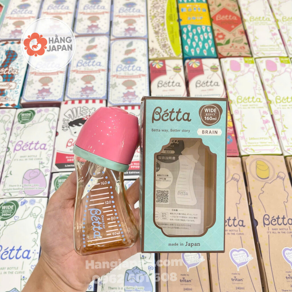 Bình Sữa Bétta PPSU Cổ Rộng 160ml Thân hồng nắp hồng cherry 23 Bình Sữa Bétta Ppsu Cổ Rộng 160ml Thân Hồng Nắp Hồng Cherry