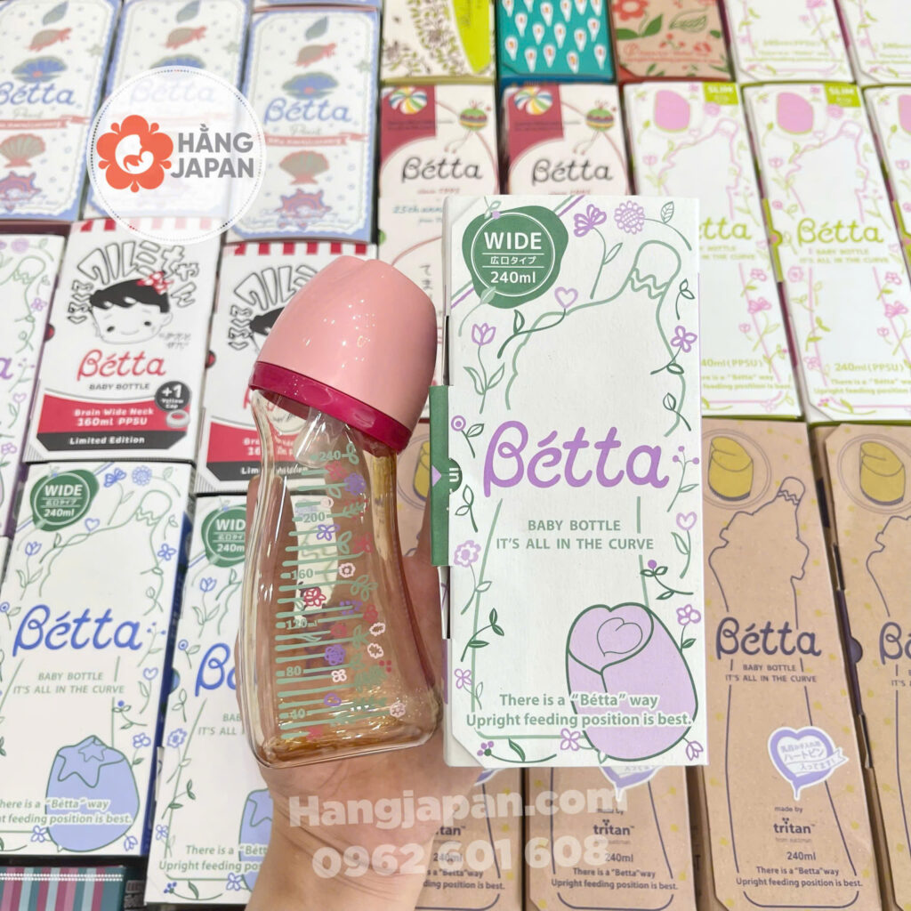 Bình Sữa Bétta PPSU Cổ Rộng 240ml Hoa hồng 33 Bình Sữa Bétta Ppsu Cổ Rộng 240ml Hoa Hồng (2)