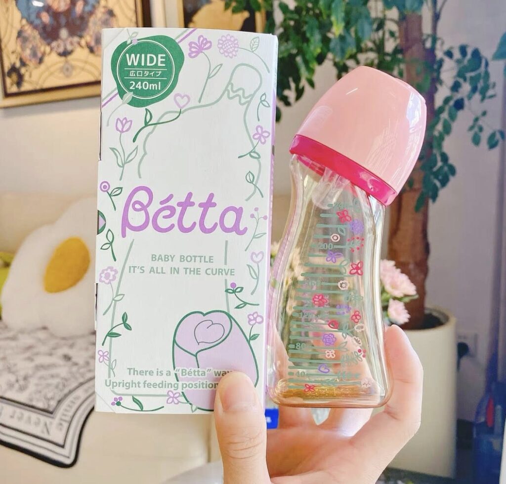 Bình Sữa Bétta PPSU Cổ Rộng 240ml Hoa hồng 31 Bình Sữa Bétta Ppsu Cổ Rộng 240ml Hoa Hồng (4)