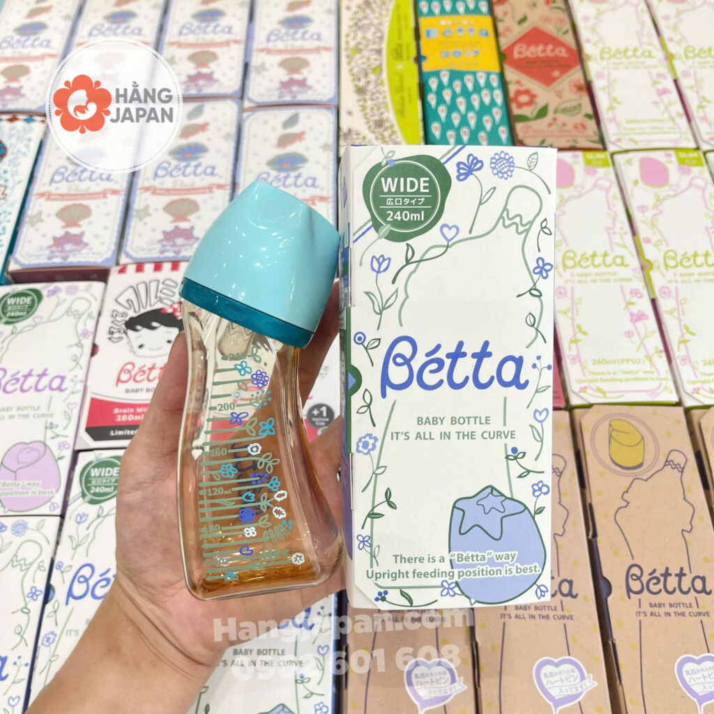 Bình Sữa Bétta Ppsu Cổ Rộng 240ml Hoa Xanh (3)
