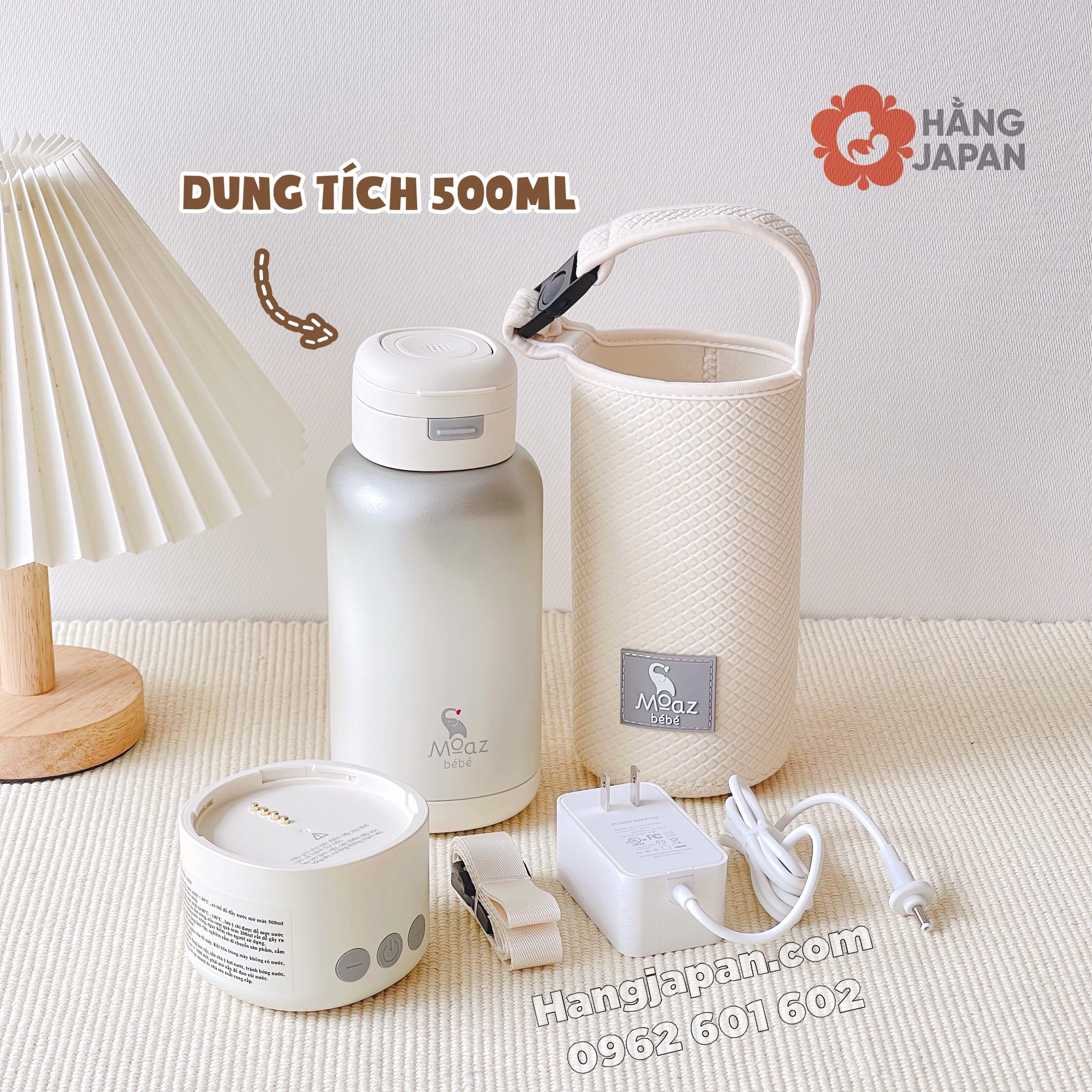 Bình đun nước di động cầm tay Moaz BéBé MB114 Bình đun nước di động cầm tay Moaz BéBé MB114