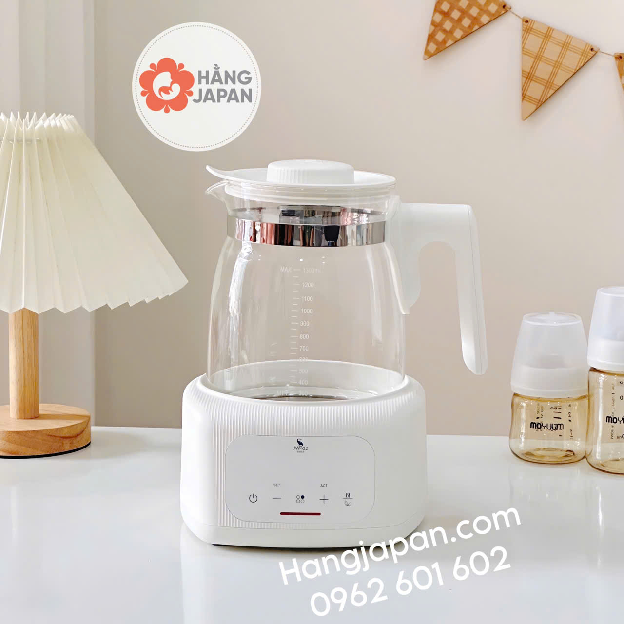 Bình đun nước pha sữa Moaz BéBé MB115 Bình đun nước pha sữa Moaz BéBé MB115