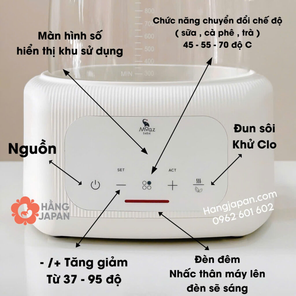 Bình đun nước pha sữa Moaz BéBé MB115 24 Bình đun Nước Pha Sữa Moaz Bébé Mb115 (2)