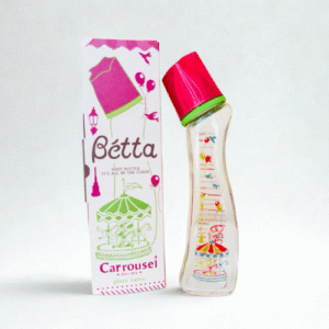 Bình sữa Betta thuỷ tinh cổ hẹp 240ml Carrousei rạp xiếc đỏ