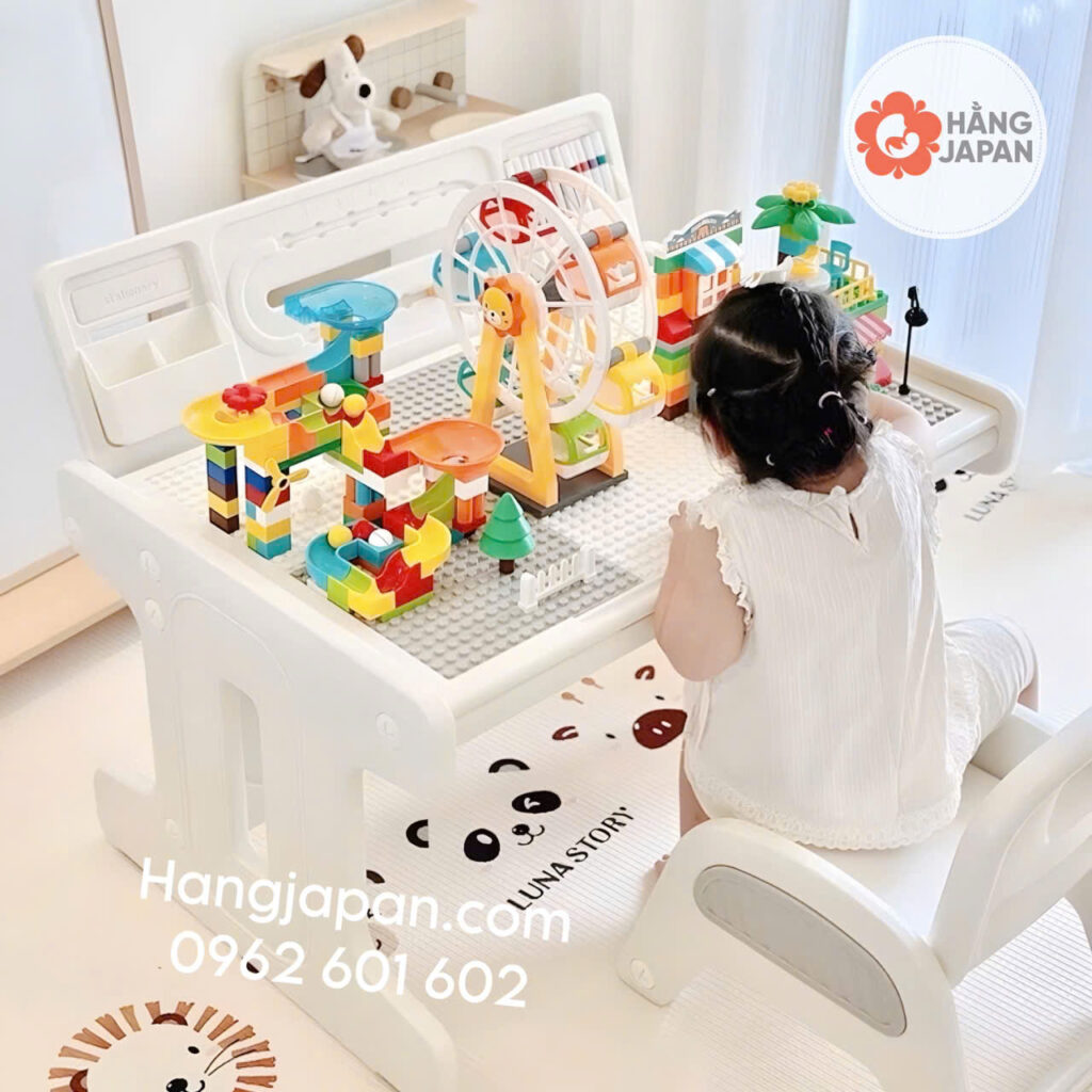 Bộ bàn ghế lego xếp hình đa năng cho bé Babyviva 52 Bộ Bàn Ghế Lego Xếp Hình đa Năng Cho Bé Babyviva (15)