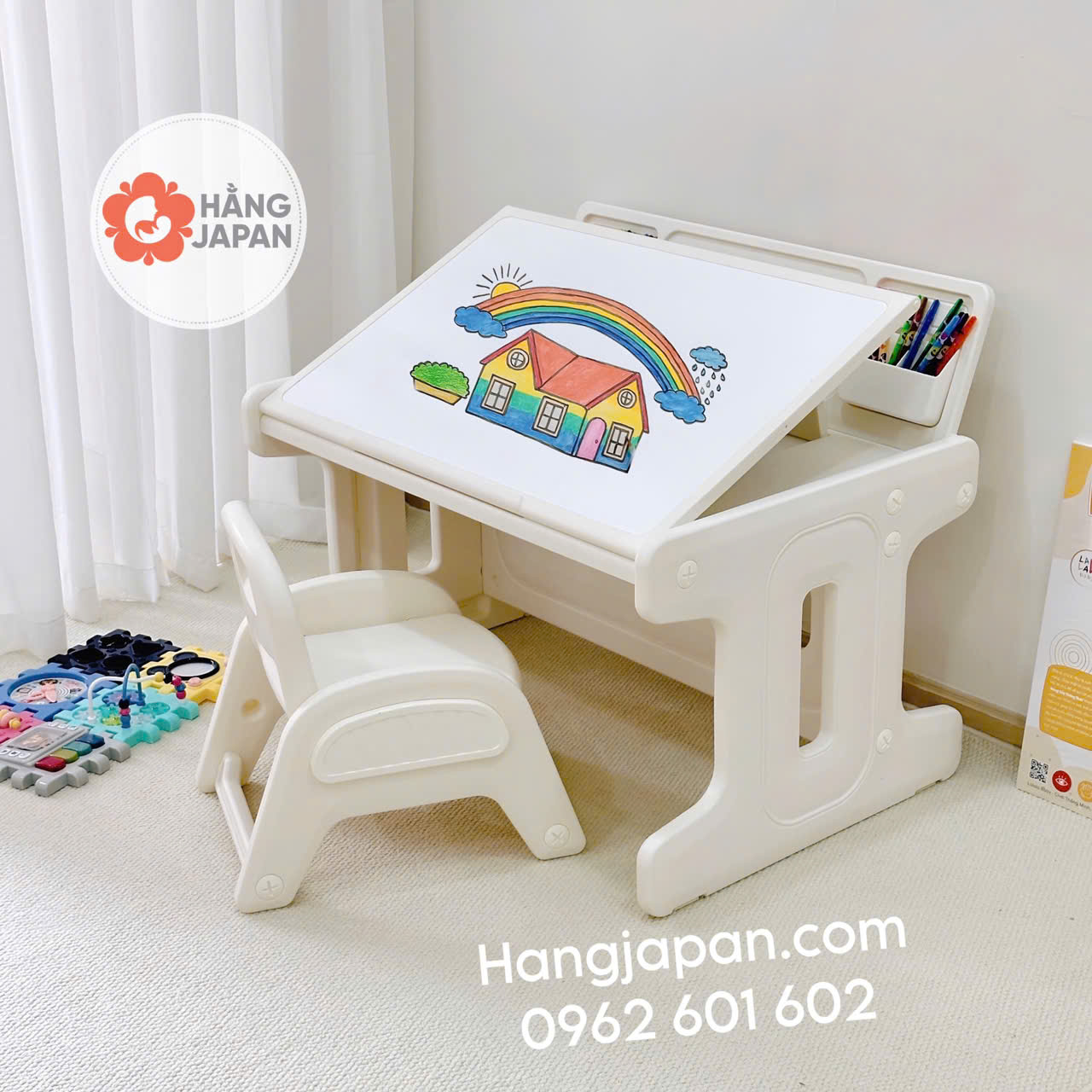 Bộ bàn ghế lego xếp hình đa năng cho bé Babyviva Bộ bàn ghế lego xếp hình đa năng cho bé Babyviva