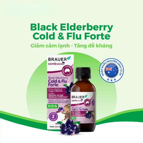 Brauer Siro cảm cúm cold &flu forte 100ml 2y+ Brauer Siro cảm cúm cold &flu forte 100ml 2y+