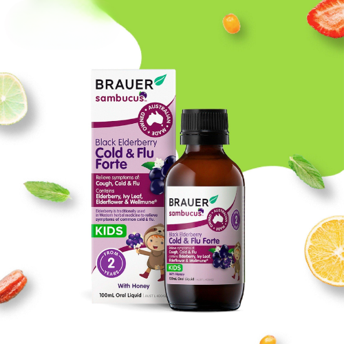 Brauer Siro cảm cúm cold &flu forte 100ml 2y+ Brauer Siro cảm cúm cold &flu forte 100ml 2y+