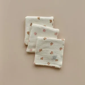 Chăn sợi tre Muslin Dottodot có viền họa tiết ngẫu nhiên (100*120cm)