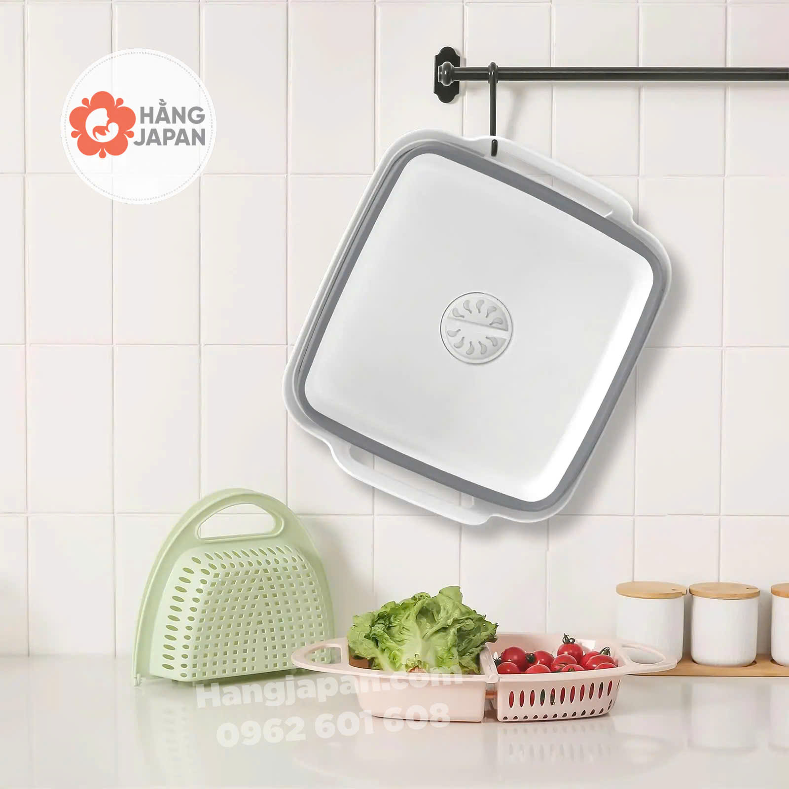 Chậu gấp gọn hình vuông 2 in 1 có lỗ thoát nước (30*30) Chậu gấp gọn hình vuông 2 in 1 có lỗ thoát nước (30*30)