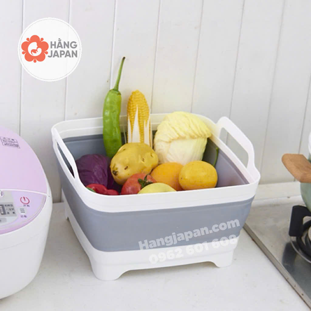 Chậu gấp gọn hình vuông 2 in 1 có lỗ thoát nước (30*30) Chậu gấp gọn hình vuông 2 in 1 có lỗ thoát nước (30*30)