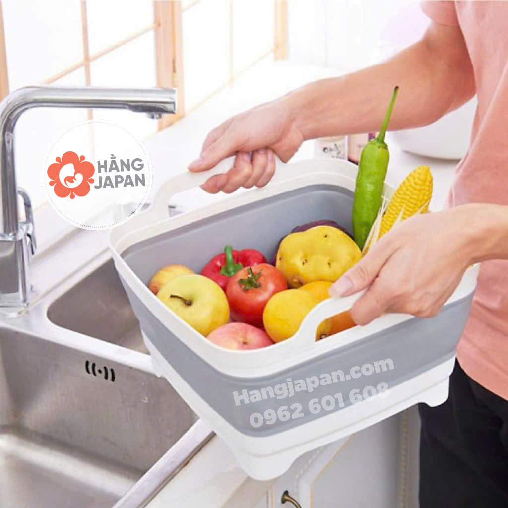 Chậu gấp gọn hình vuông 2 in 1 có lỗ thoát nước (30*30) Chậu gấp gọn hình vuông 2 in 1 có lỗ thoát nước (30*30)